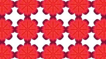Digital Rendering Red Kaleidoscope Creative Pattern video