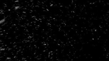 élément de tempête de neige sur fond noir - boucle video