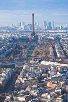 panorama of Paris in winter afternoon photo