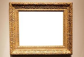 horizontal wide vintage painting frame on wall photo