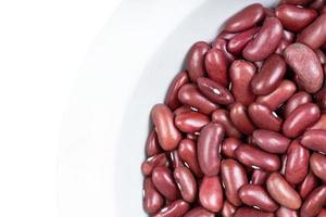 top view of part of round bowl with kidney beans photo