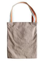 brown fabric double handles sling Bag isolated photo