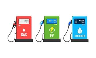 comparación de energías alternativas entre el petróleo, la electricidad y el hidrógeno vector