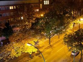 urban residential district in night photo