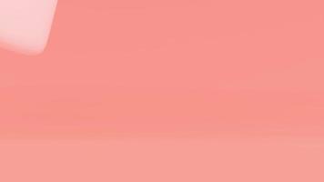 rosafarbener runder Play-Button auf pastellfarbenem Hintergrund. Konzept des Video-Icon-Logos für Play-Clip, Audio-Wiedergabe. 3D-Darstellung. Schnittstellensymbol spielen. Social-Media- und Website-Beiträge video