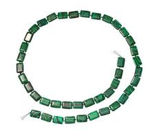 string of beads from artificial malachite isolated photo