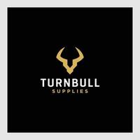 simple bull face logo design vector