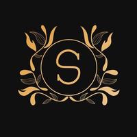 Illustration vector graphic of template logo luxury ornament monogram letters S