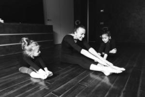 Mom and two daughters spend time together photo