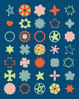 Modern minimalist swiss style poster with abstract shapes and forms.