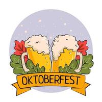 el emblema de oktoberfest vector