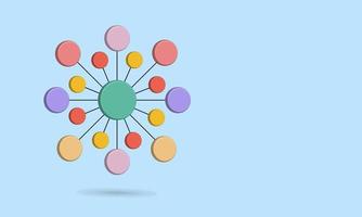 diagrama de flujo circular vector