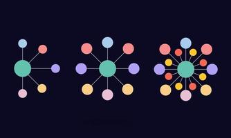 diagrama de flujo circular vector