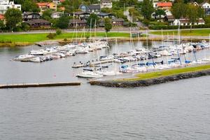 small swedish village at evening photo