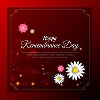 Modern design of Celebration remembrance day background vector. vector