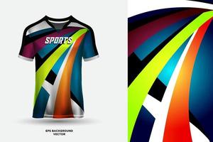 Modern T shirt jersey design suitable for sports, racing, soccer, gaming and e sports vector