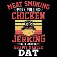 BBQ illustration element, graphic t-shirt design, BBQ grill, food, meat, beef, grilling vector