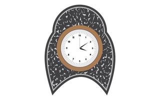 Alarm clock red time morning isolated on background vector