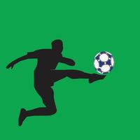 Black amateur man playing football vector