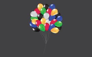 Balloon set isolated on transparent background vector