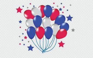 conjunto de globos aislado sobre fondo transparente vector