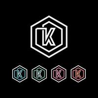 k logo design letter logo k creative logo type vector