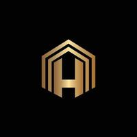 h home logo design real estate logo design vector