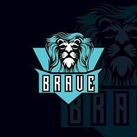 brave lion logo design mascot lion logo vector