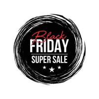 Black Friday Super Sale Tag Design Template vector