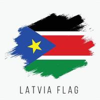 Grunge Latvia Vector Flag