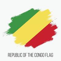 Grunge Republic of Congo Vector Flag