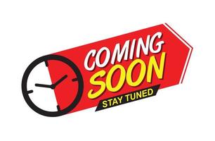 Coming Soon Stay Tuned Vector Tag Design Template