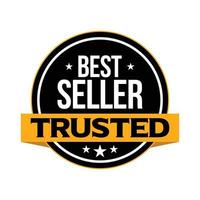 Best Seller Trusted Tag Design Template vector