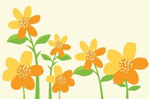 orange flower printable vector fabric