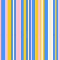 Seamless summer pattern with colorful vertical lines in bright blue, pink, yellow colors. vector