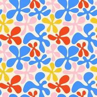 Seamless bright summer abstract pattern in the form of blots. vector