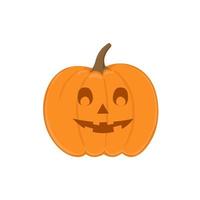 calabaza sonriente de halloween. plantilla para el diseño decorativo de otoño. vector