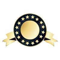 diseño de ilustración de insignia de oro de estrella completa vector