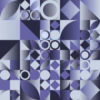 Geometric pattern, circle, triangle, square, leaves, Bauhaus style. Abstraction, monochromatic concept. vector