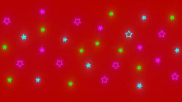 animated colorful starlight on red background video