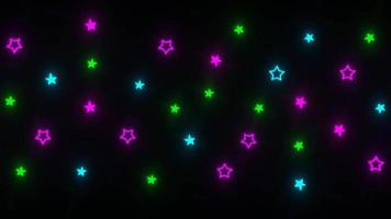 animated colorful starlight on black background video