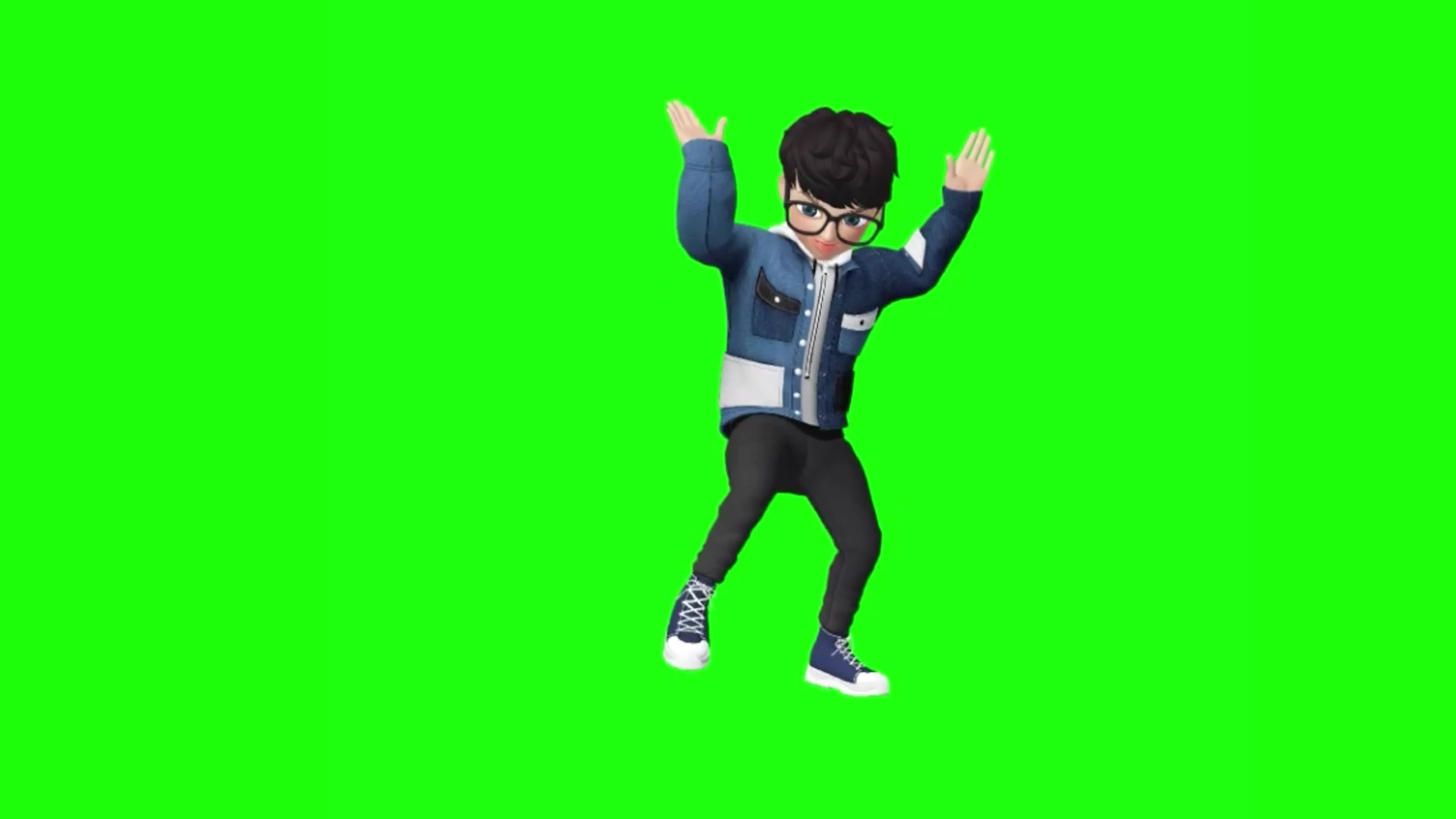 ROBLOX CHARACTER DANCING *black* GREEN SCREEN 