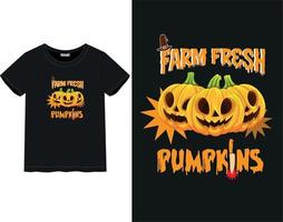 camiseta del día de halloween vector