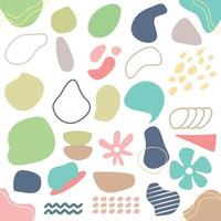 Abstract shape elements hand drawn vector
