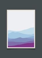 Abstract mountain painting, Abstract background, Premium Vector