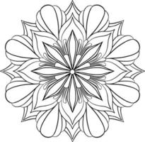 mandala en blanco y negro para colorear página. ilustración vectorial vector