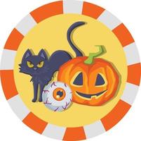 Chips, stickers  halloween, horror movie vector