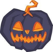 Pumpkin with glowing eyes for halloween ,  horror movie vector