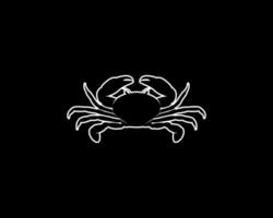 crab outline vector silhouette