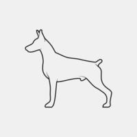 dog outline vector silhouette